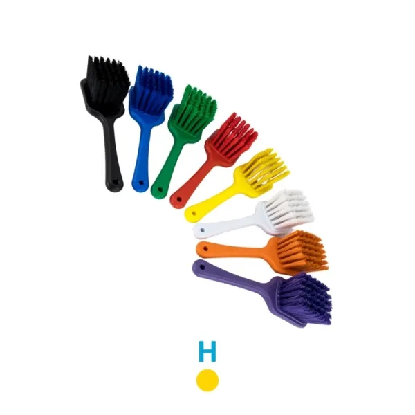 Hygiene Short Handle Scrub Brush - Hard - Yellow.webp