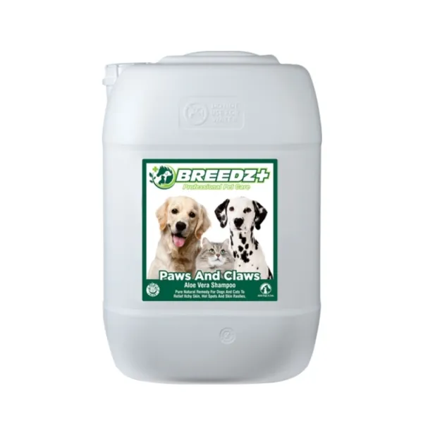 Breedz Paws & Claws Aloe Vera Shampoo 25L.webp