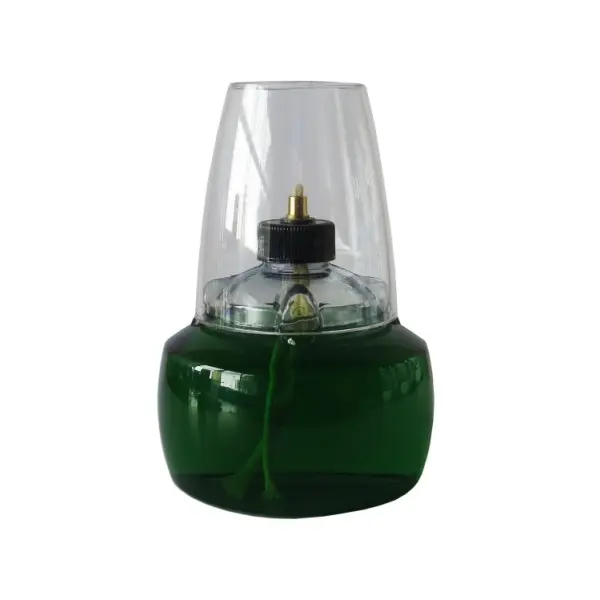 @DELIGHTS SHORT LAMP GREEN - CLEAR SHADE