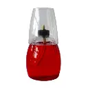 @DELIGHTS TALL LAMP RED - CLEAR SHADE