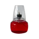@DELIGHTS SHORT LAMP RED - CLEAR SHADE
