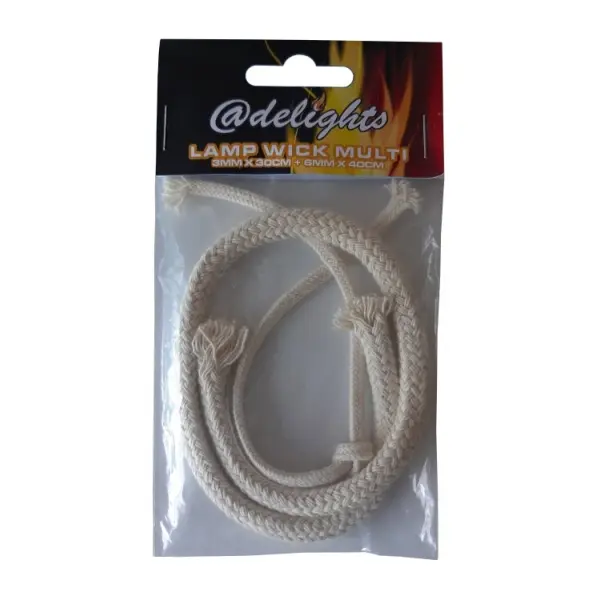 [@-LAMP056] @DELIGHTS LAMP WICK MULTI 3MM X 30CM + 6MM X 40CM
