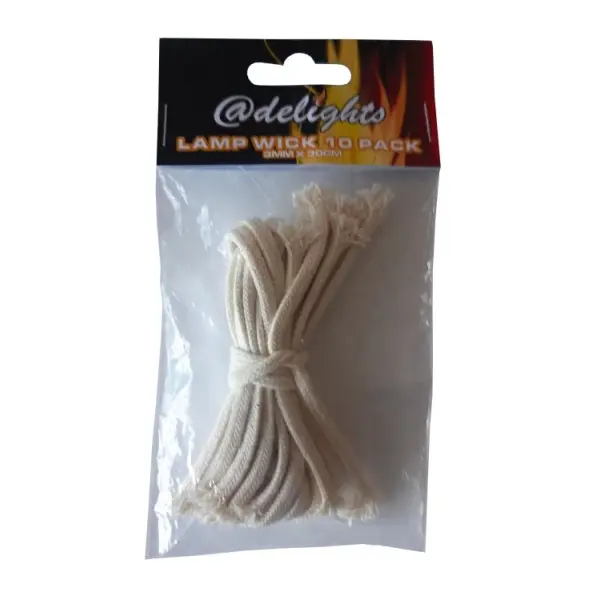 @DELIGHTS LAMP WICK 3MM X 30CM X 10 SINGLES