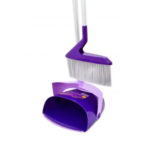 [ACA-F3421] Dustpan Clip On And Brush Set - Long Handle