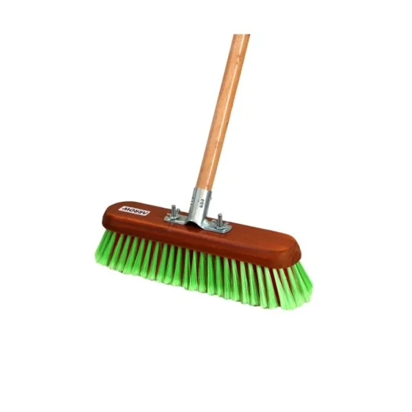 HOUSEHOLD FLAT BACK BROOM - WOODEN HEAD