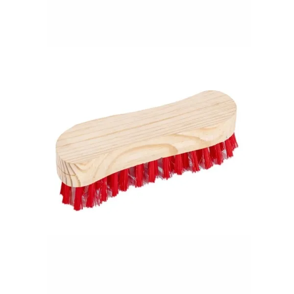 [AF-BRBR-2114] S-SHAPED SCRUBBING BRUSH - WOODEN BACK