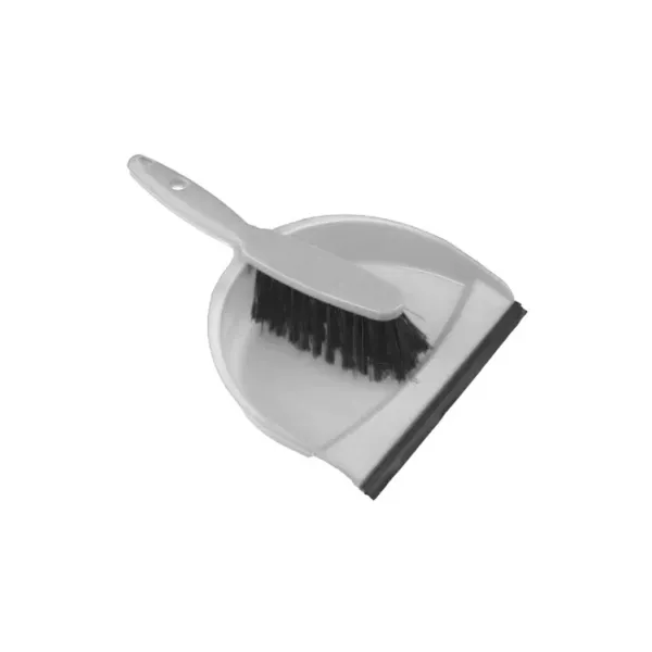 [AF-BRBR-2134] DUSTPAN CLIP ON AND BRUSH SET - WHITE
