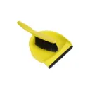 DUSTPAN CLIP ON AND BRUSH SET - YELLOW