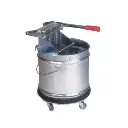 28L SINGLE BUCKET TROLLEY SYSTEM BUMPER GALVANISED  P/UNIT
