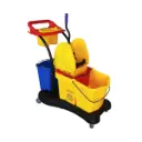 33L MOPPING TROLLEY WITH WRINGER & CADDY COMPLETE