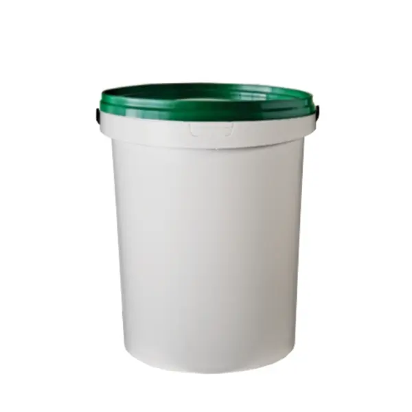 25L PLASTIC BUCKET WITH LID H.D. GREEN