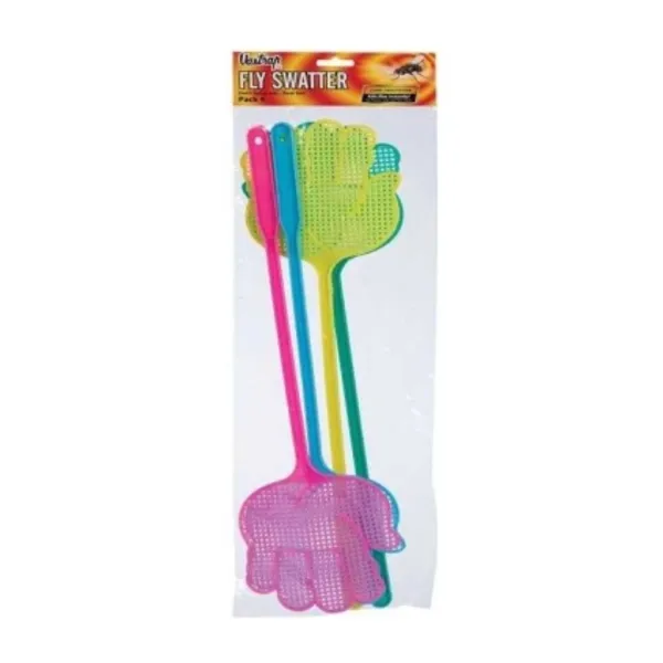 [HEN-140-006008] FLY-SWATTERS PLASTIC SET OF 4  EACH