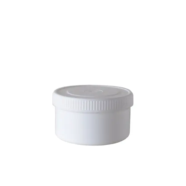 250ML PLASTIC TUB WHITE WITH SCREW CAP LID H.D. 0.