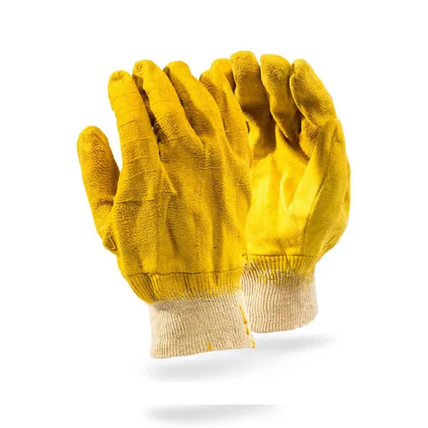 RUBBER YELLOW LATEX GLOVE  P/PAIR