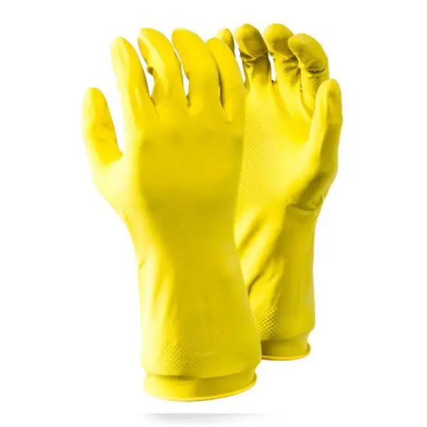 YELLOW HOUSEHOLD GLOVE - LARGE  P/PAIR