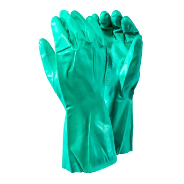 GREEN NITRILE GLOVE - LARGE  P/PAI