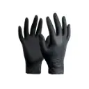 BLACK NITRILE GLOVES POWDER FREE - MEDIUM  P/BO