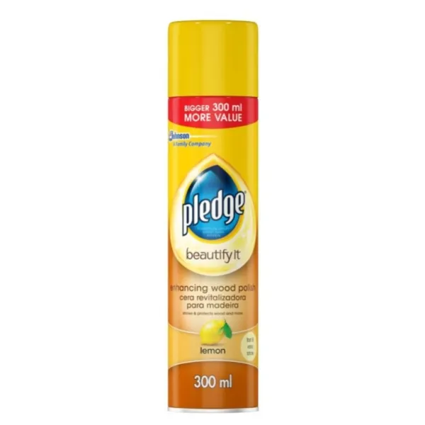 PLEDGE WOOD POLISH 300ML LEMON