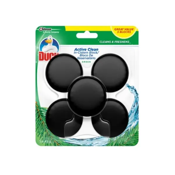 DUCK TOILET BLOCKS 5 PACK - GREEN  P/