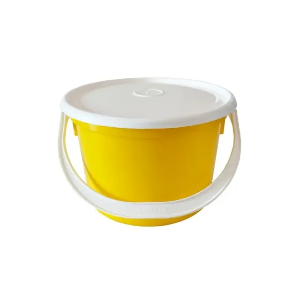STANDARD BUCKET AND LID YELLOW 1L
