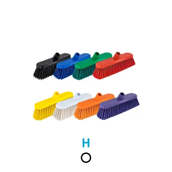 450MM HYGIENE BROOM HEAD ONLY - HARD - WHITE