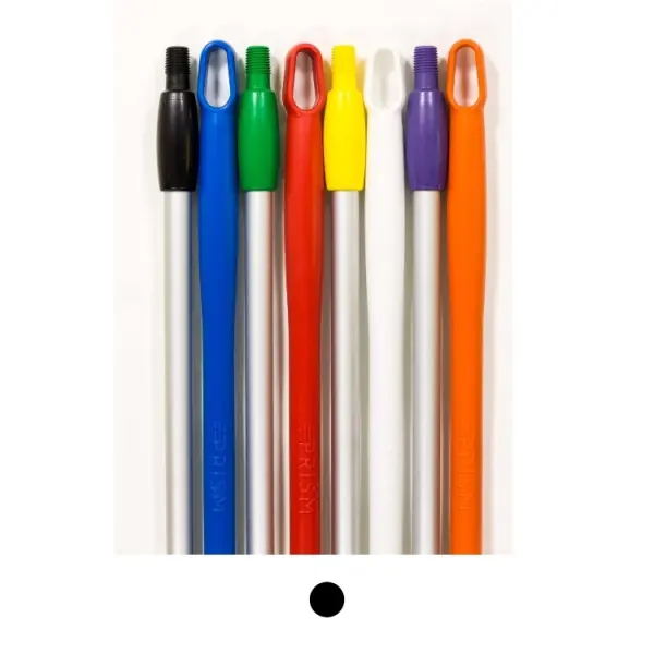 ALUMINIUM HANDLE MOULDED TOP AND BOTTOM - BLACK