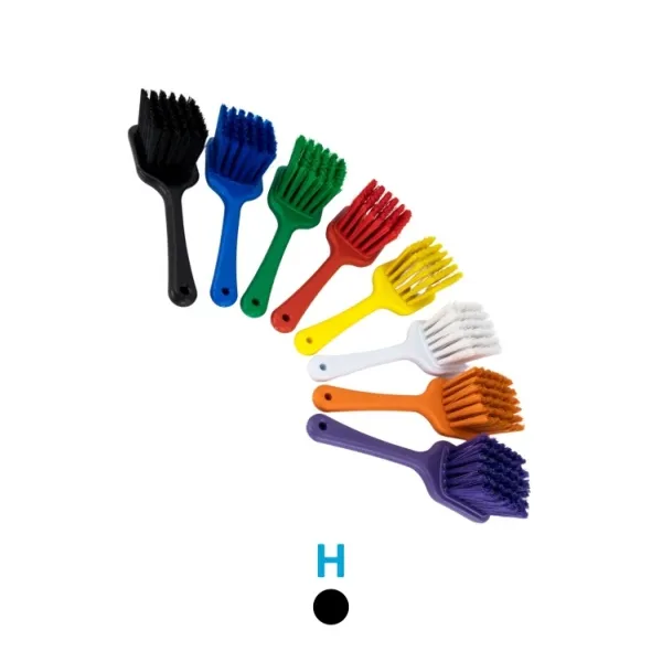 HYGIENE SHORT HANDLE SCRUB BRUSH - HARD - BLACK