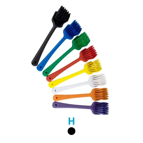 HYGIENE LONG HANDLE SCRUB BRUSH - HARD - BLACK