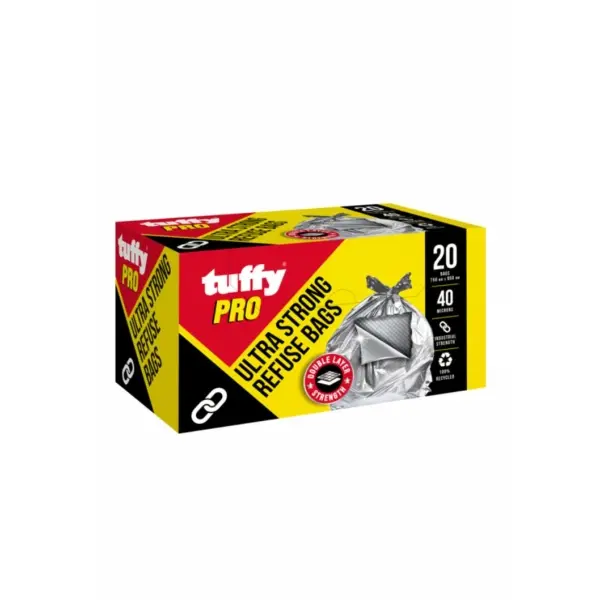 ULTRA STRONG REFUSE BAGS - 750 X 950MM - 20 BAGS  P/PACK