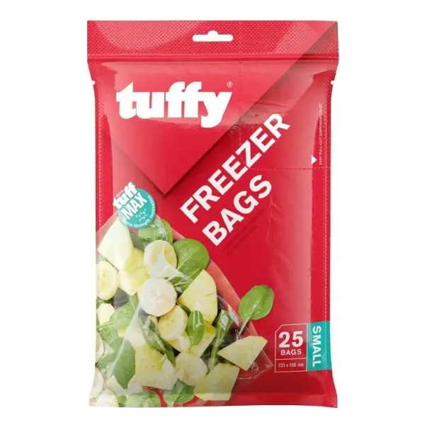 TUFFY FREEZER BAGS LARGE 25 X 330 X 420MM  P/PACK
