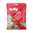 TUFFY ZIPPER SNACK BAGS - 150 X 100MM - 30 BAGS  P/PACK