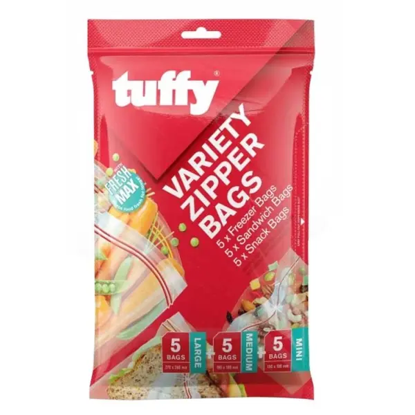 [TUFF-TZVP2015] TUFFY VARIETY ZIPPER PACKS - 15 BAGS  P/PACK