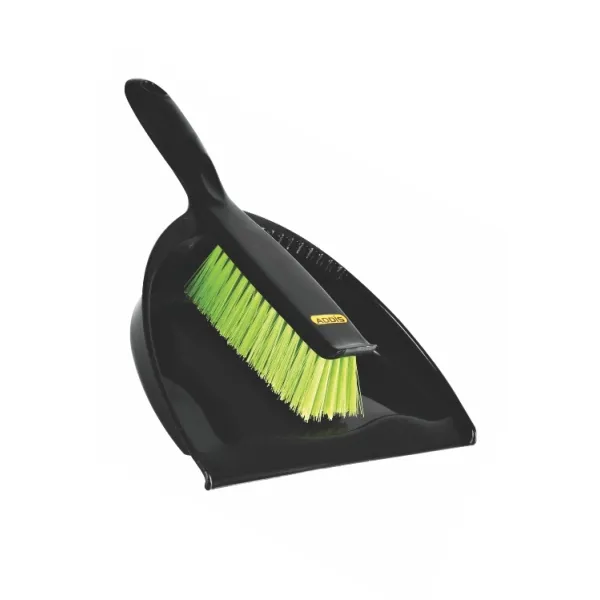 DUSTPAN AND BRUSH SET - BLACK
