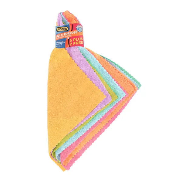MICROFIBRE CLEANING CLOTH 7 PACK 40CM X 40CM 90716