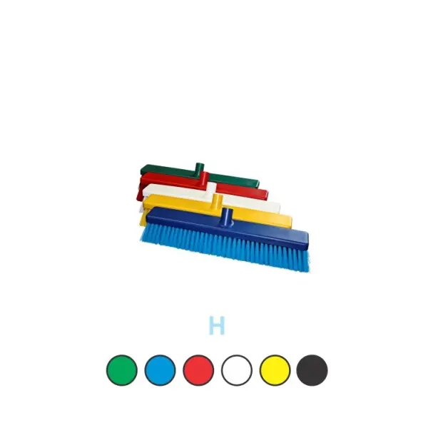 [VLINE-022B] 450MM V-LINE HYGIENE BROOM HEAD - HARD - BLUE