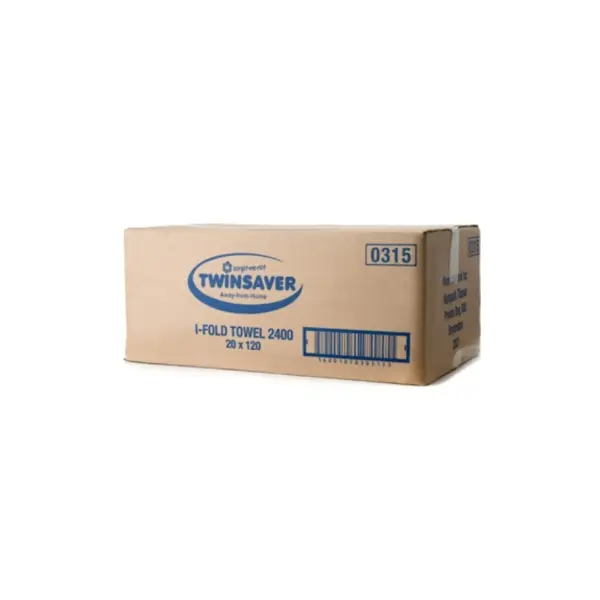 TWINSAVER INTERFOLD HAND TOWEL 2400 ONE PLY NP0315  P/BOX