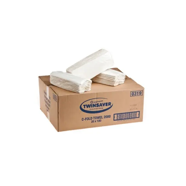 TWINSAVER FLAT HAND TOWEL 2000 ONE PLY NP0319  P/BOX