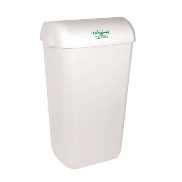 TWINSAVER WALL BIN WITH LID WHITE 23L NP0935  EACH