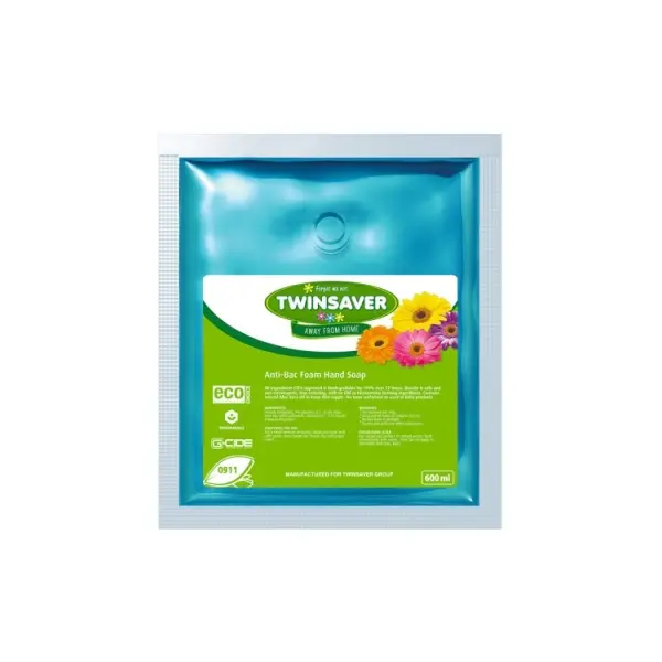 TWINSAVER ANTIBAC HAND FOAM SOAP 6 X 600ML NP0911  EACH