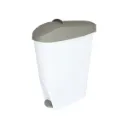 SANITARY BIN WHITE & GREY - PEDAL