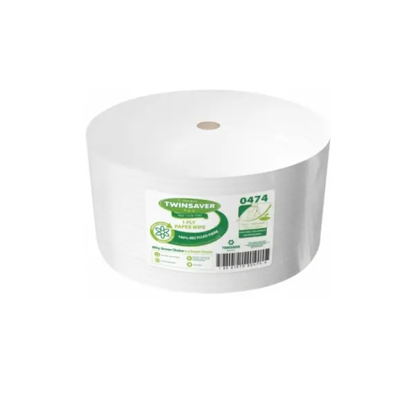 TWINSAVER WIPE ONE PLY 210MM X 1500M NP0474  P/ROLL