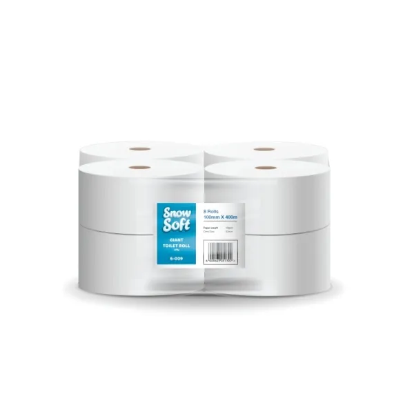 [WD-375PM] SNOWSOFT GIANT TOILET ROLL ONE PLY 8 ROLLS 6-009