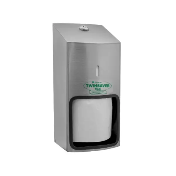 TWINSAVER TOILET ROLL HOLDER S.STEEL 2 ROLLS 0676  EACH