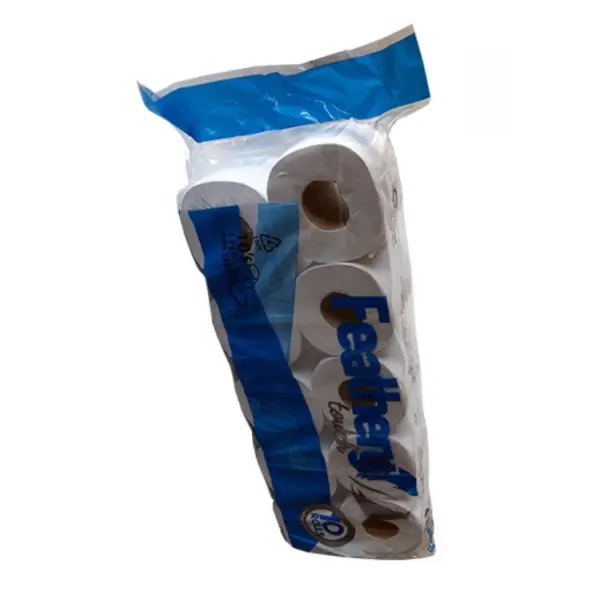 [WD-395] SINGLE PLY TOILET PAPER 10 ROLLS FEATHERY RECYCLE