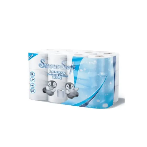 TWO PLY TOILET PAPER MINI - 8 X 9 ROLLS VIRGIN P/PACK