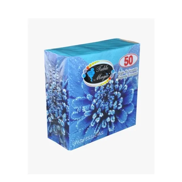 [WD-634SCJ] TABLE MAGIC IMPRESSIONS TURQUOISE 1PLY 40 X 50 P/BOX  