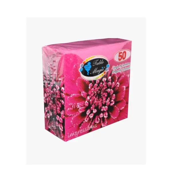 TABLE MAGIC IMPRESSIONS PINK 1PLY 40 X 50 P/BOX