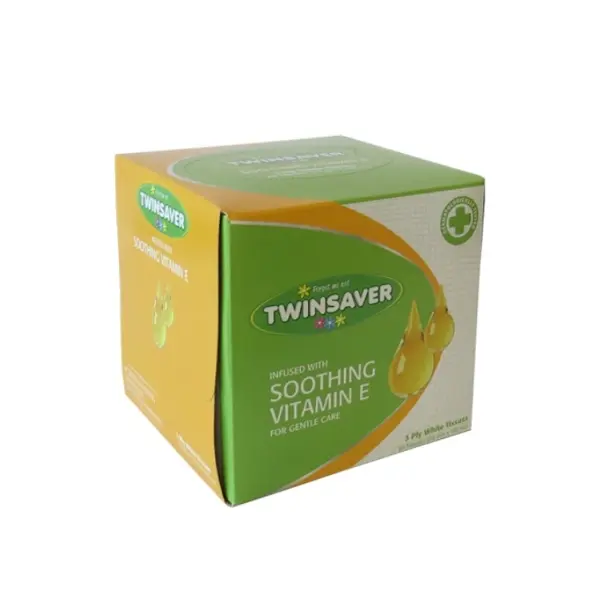 TWINSAVER TISSUES VITAMIN E 3PLY 18 UNITS P/BOX  P/BOX