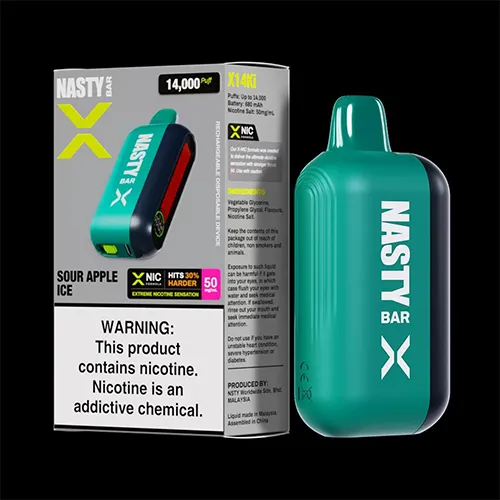 [X14KI] Nasty Bar X14Ki 14000puff Disposable Sour Apple Ice