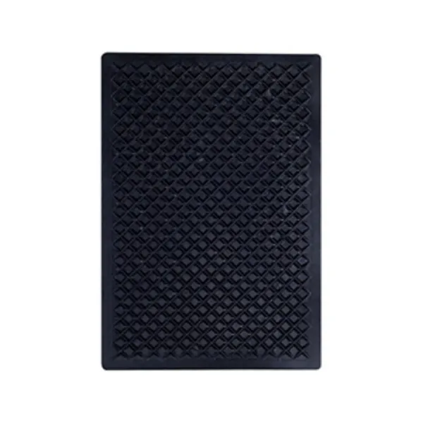 Front Black Rubber Mat 50x35cm